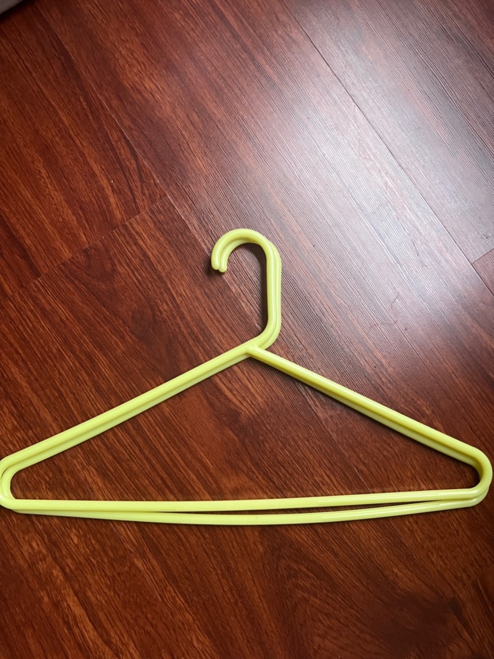 Bright Yellow Plastic Hangers 2 Pack